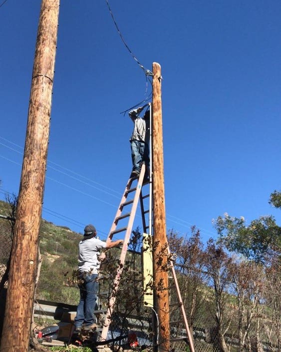All Quality Electrical — utility-pole service install in Malibu